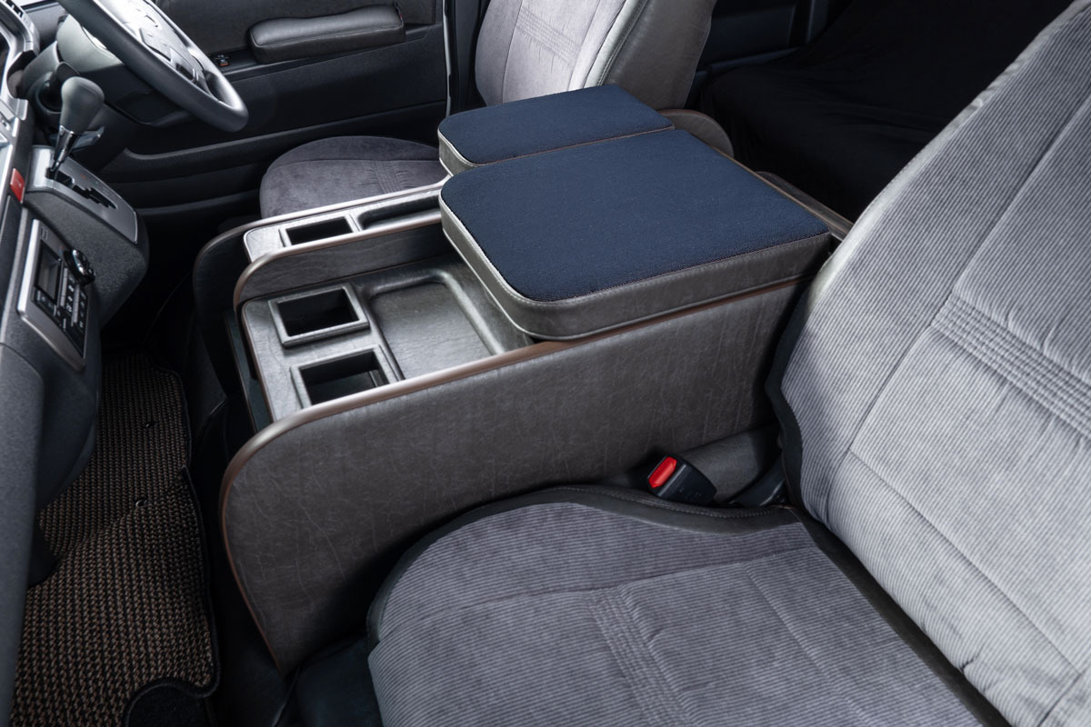 200系ハイエース ワゴンGL グランドキャビン用　センターコンソール アンティークデニム インディゴ