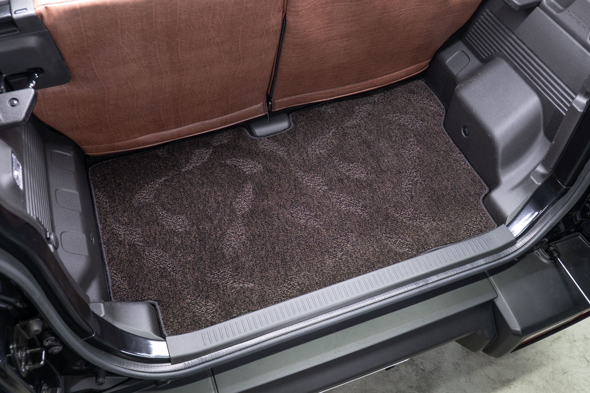 【ジムニーノマド専用】フロアマット プレミアムセット １台分　トランクルーム装着イメージ ヴィンテージブラウン