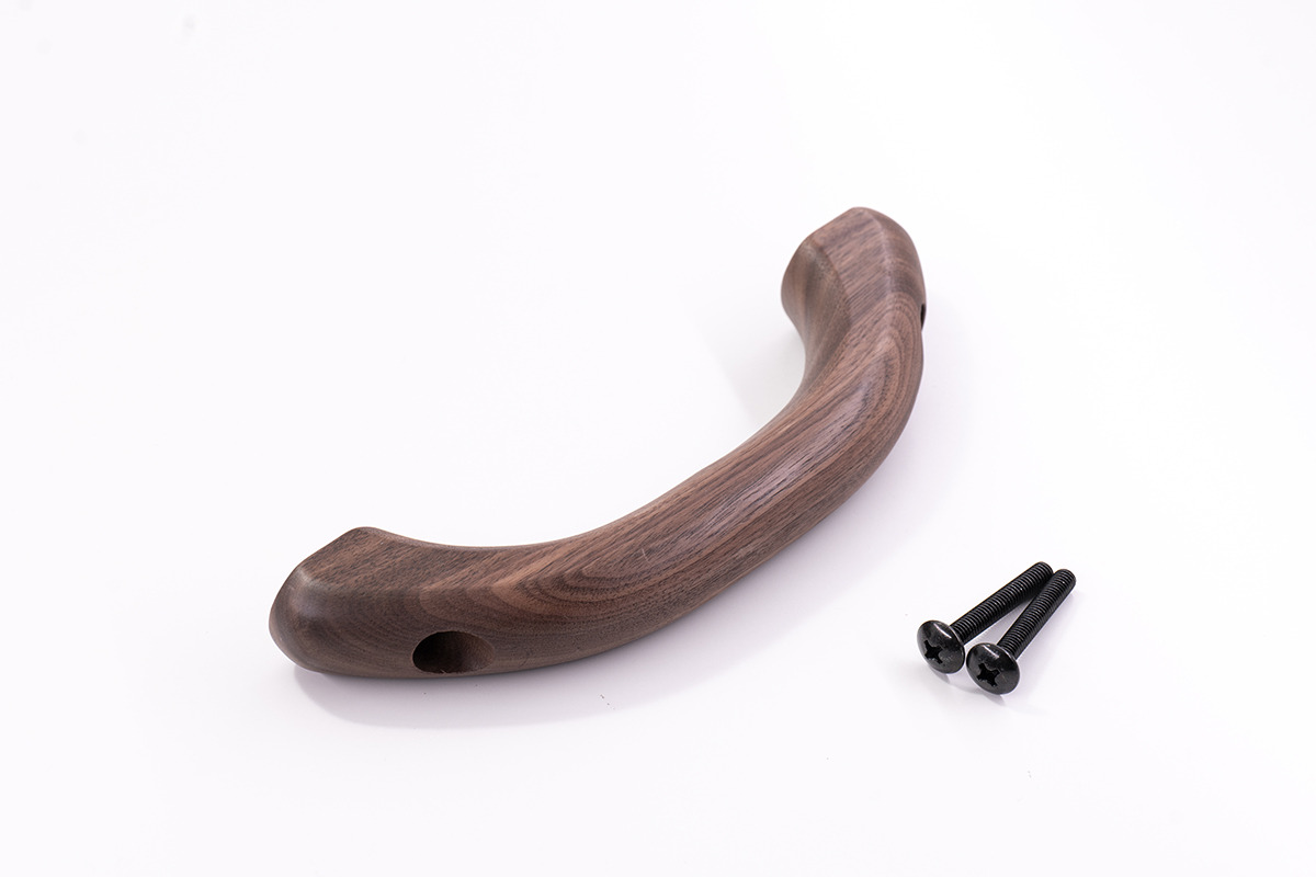 200ハイエース 木製グリップ 天井アシストグリップ １本 ウォールナット 単体