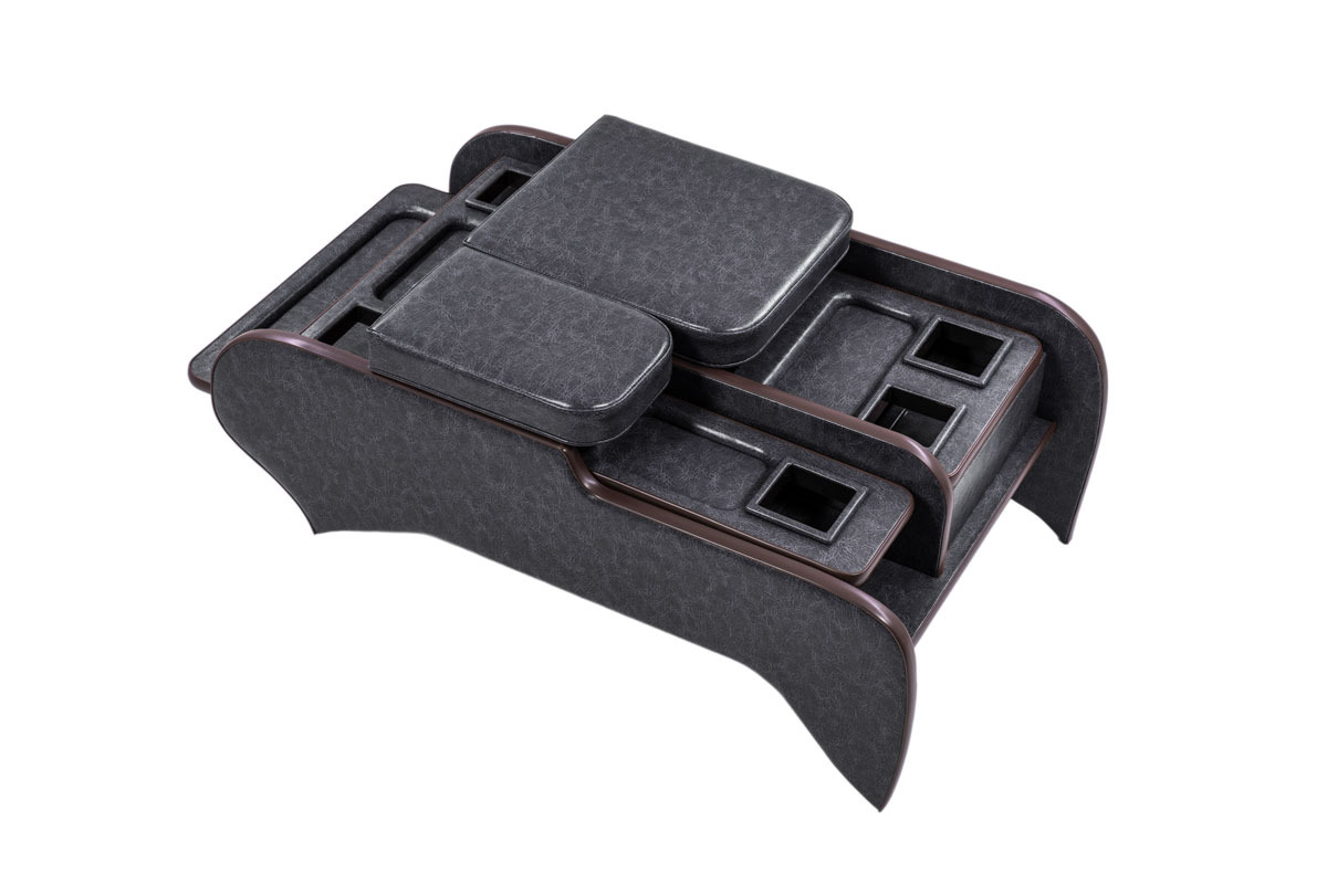 200系ハイエース標準 S-GLワイド用センターコンソール クラシックグロッシー　ブラック単体イメージ