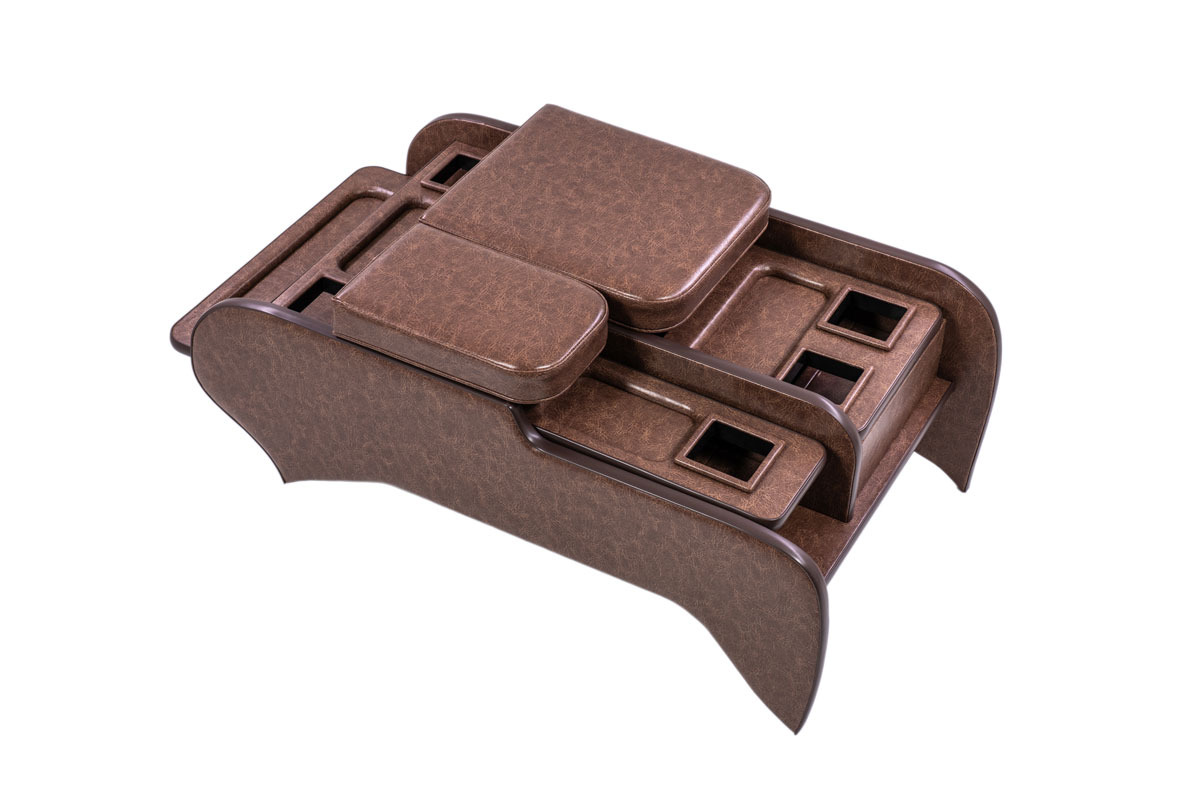 200系ハイエース標準 S-GLワイド用センターコンソール クラシックグロッシー　ブラウン単体イメージ