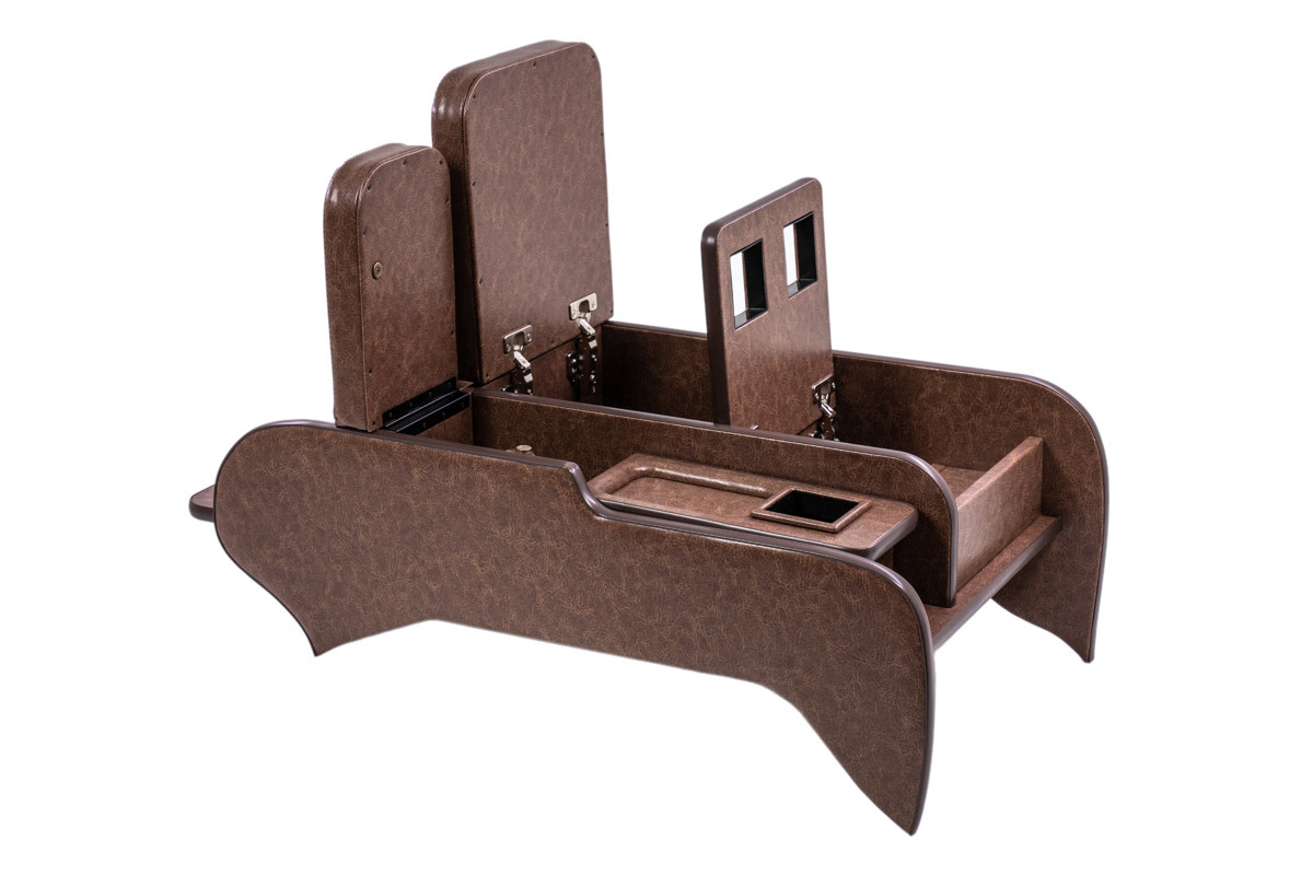 200系ハイエース標準 S-GLワイド用センターコンソール クラシックグロッシー　ブラウン単体イメージ