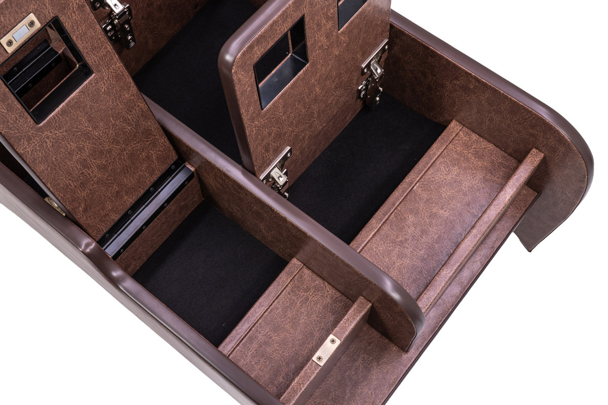 200系ハイエース標準 S-GLワイド用センターコンソール クラシックグロッシー　ブラウン単体イメージ