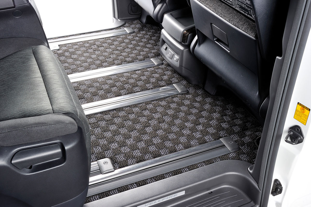 フロアマット WAVE CHECK　ブラック