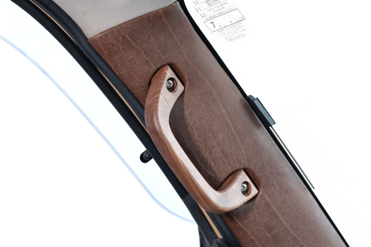 【タウンエース/S700 アトレー/ハイゼットカーゴ専用】 木製グリップ Aピラー用左右2本セットウォールナット 助手席側装着