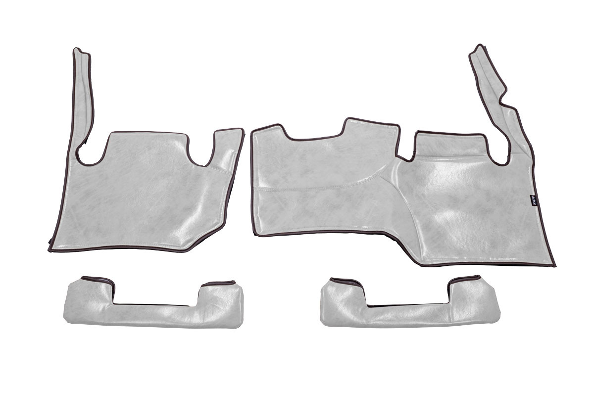 200ハイエース ナロー用 エンジンフードカバー＆スカートセット アンティーク　スモークホワイト