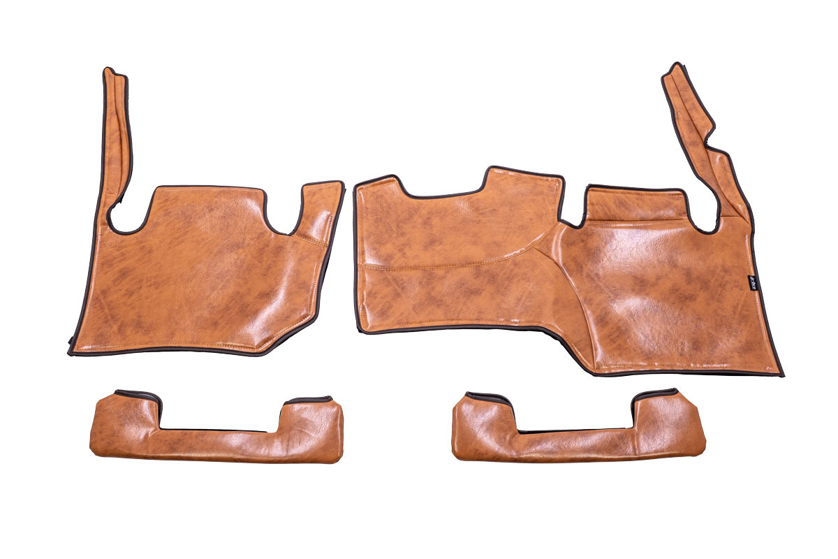 200ハイエース ナロー用 エンジンフードカバー＆スカートセット アンティーク　キャメルカラー