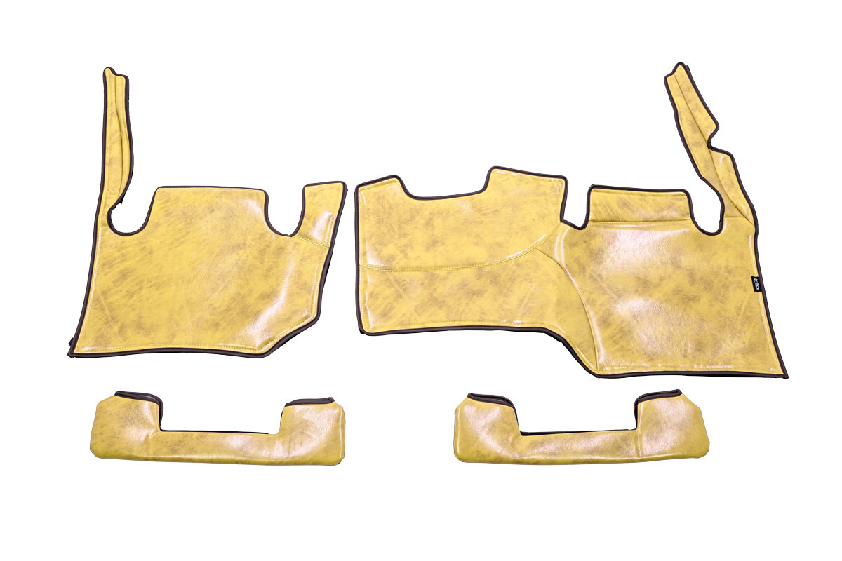 200ハイエース ナロー用 エンジンフードカバー＆スカートセット アンティーク　クリームイエロー