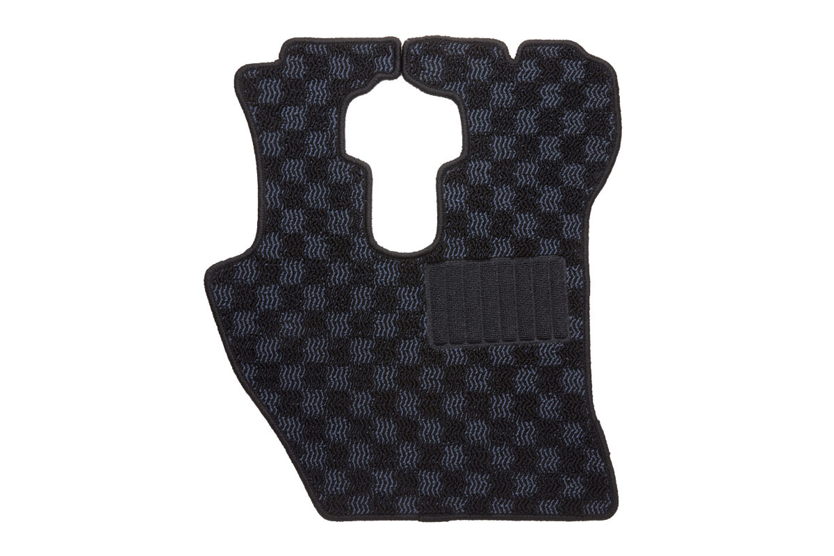 フロアマット WAVE CHECK　ブラック