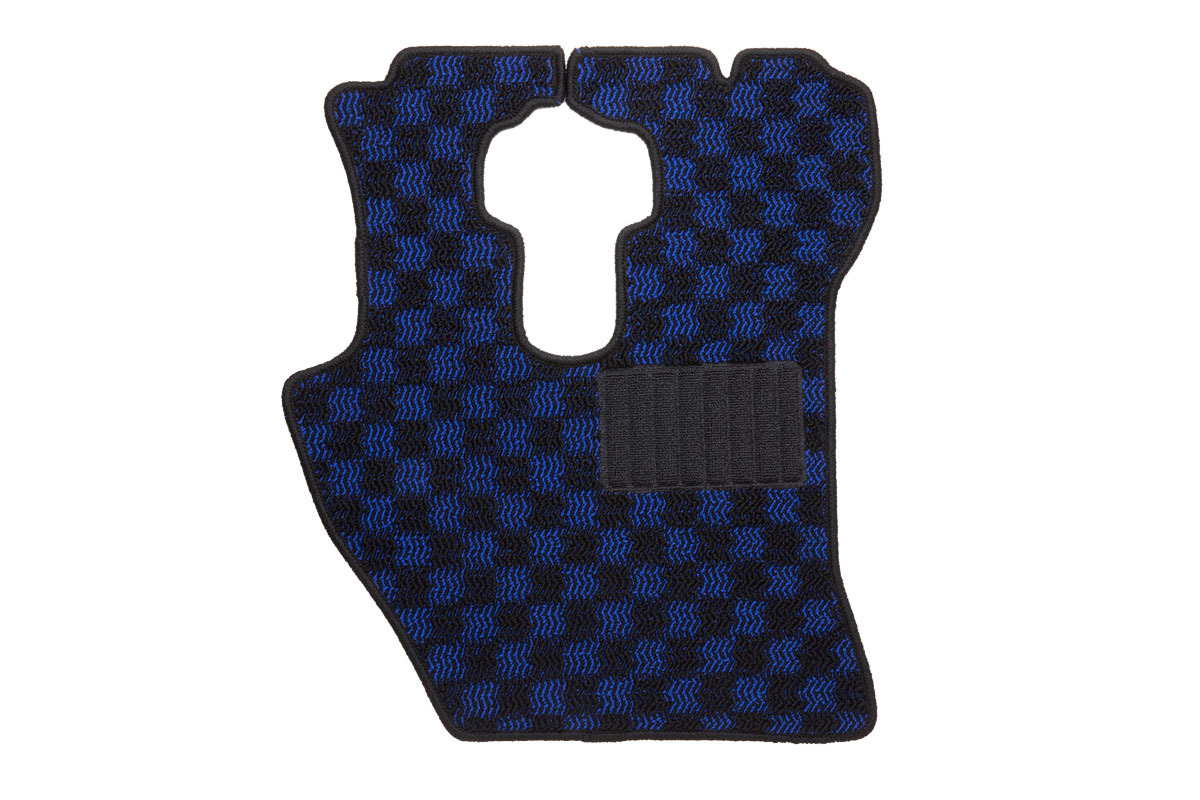 フロアマット WAVE CHECK　ブルー