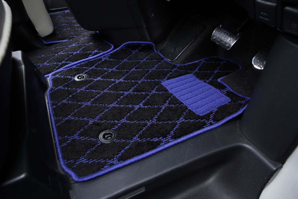 フロアマット SINGLE-DIA シングルダイヤ　ブルー