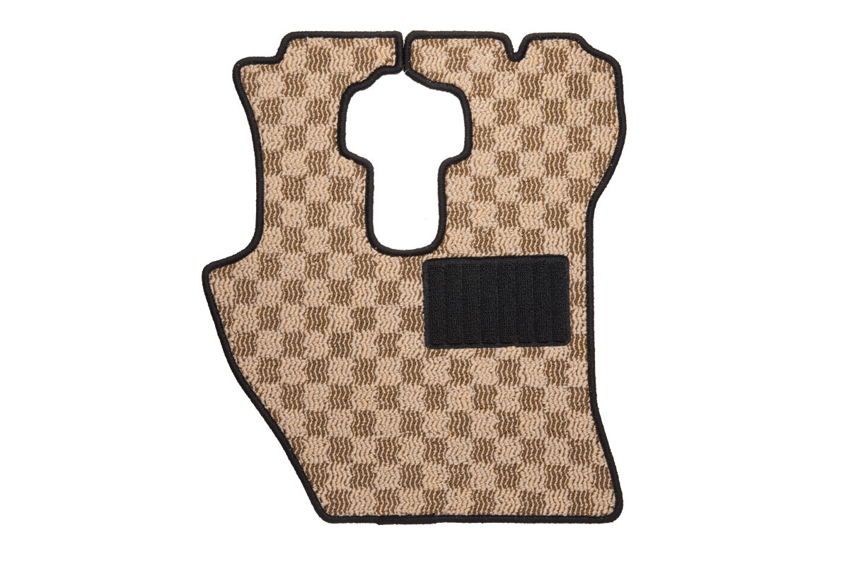 フロアマット WAVE CHECK　ベージュ