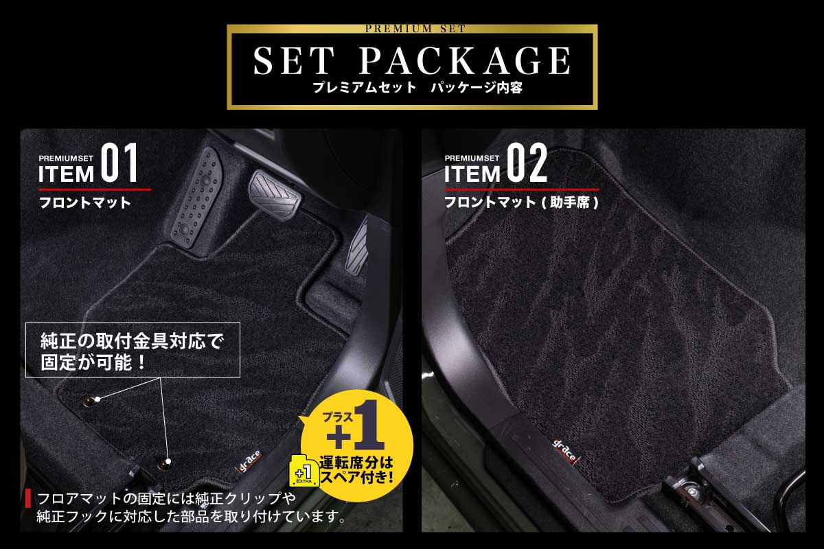 フロアマット プレミアムセット　セット内容
