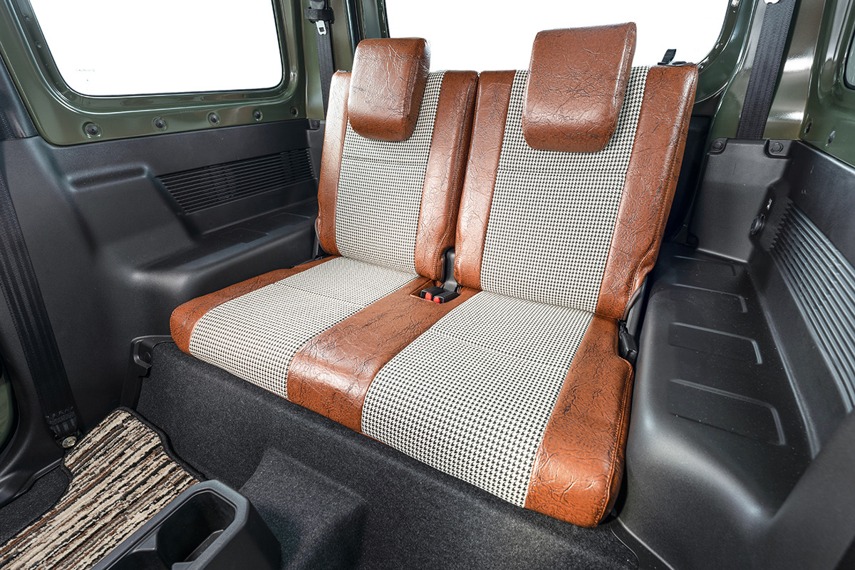 シートカバー  アンティーク千鳥　後部座席　ブラウン