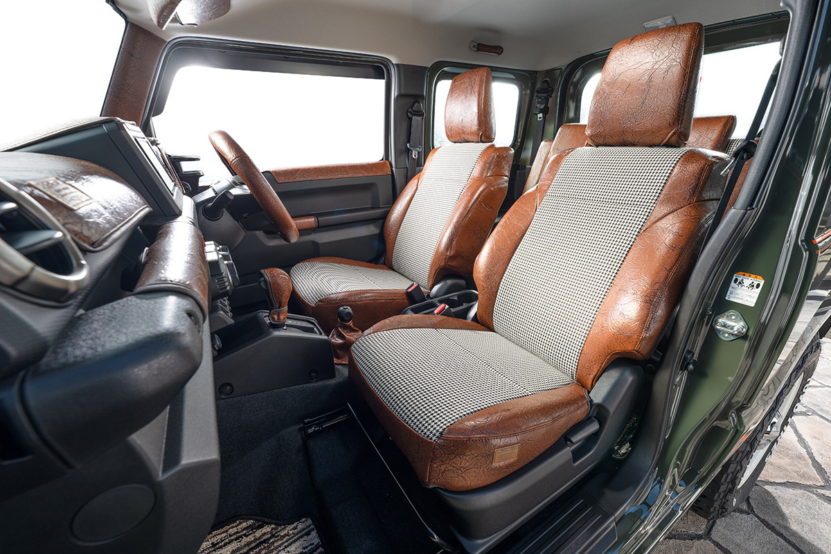 シートカバー  アンティーク千鳥　ブラウン