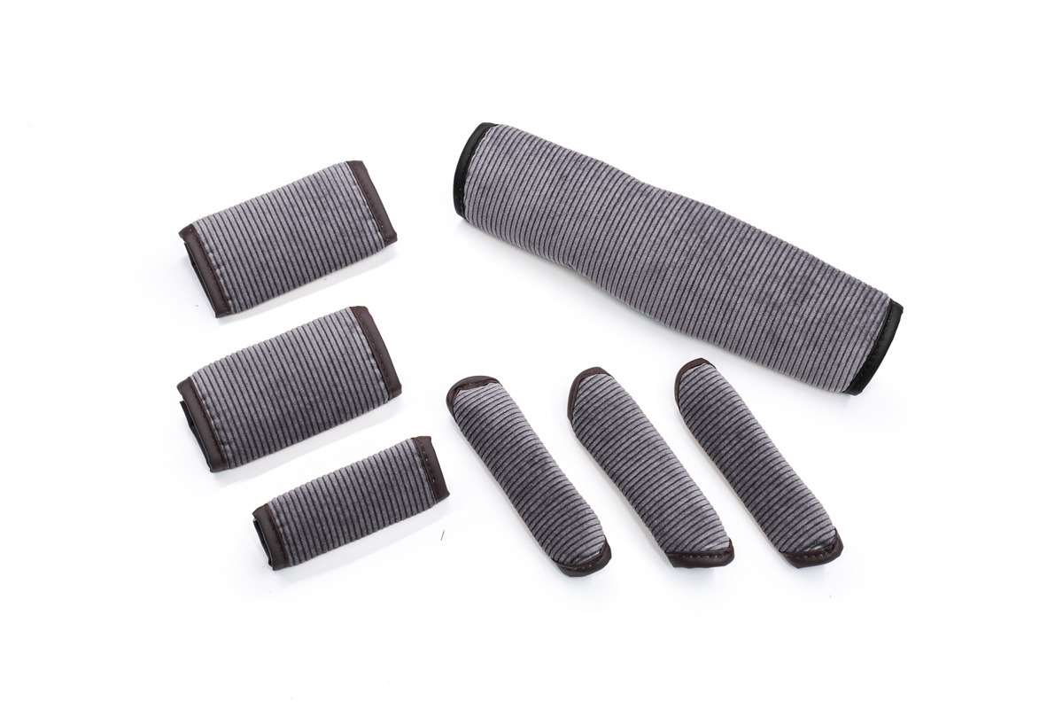【ジムニーJB64/JB74専用】グリップカバー コーデュロイ 7点セット　グレー