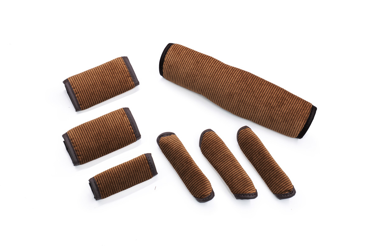 【ジムニーJB64/JB74専用】グリップカバー コーデュロイ 7点セット　ブラウン