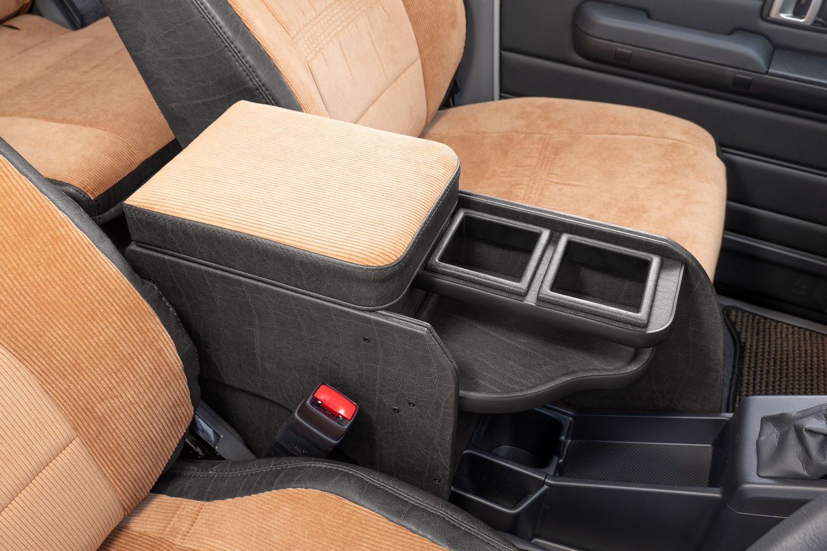 ランドクルーザー"70" 再再販モデル専用センターコンソール アンティークコーデュロイ　ブラック　キャメル