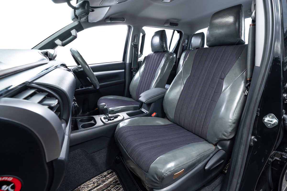 125ハイラックス シートカバー  アンティークデニムインディゴグレー