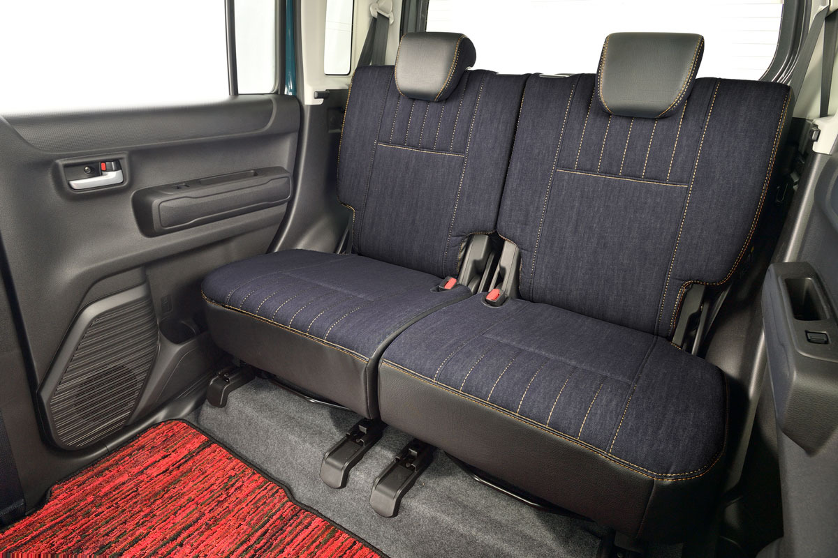 シートカバー  M.I.C DENIM　ハスラー装着イメージ　インディゴブルー