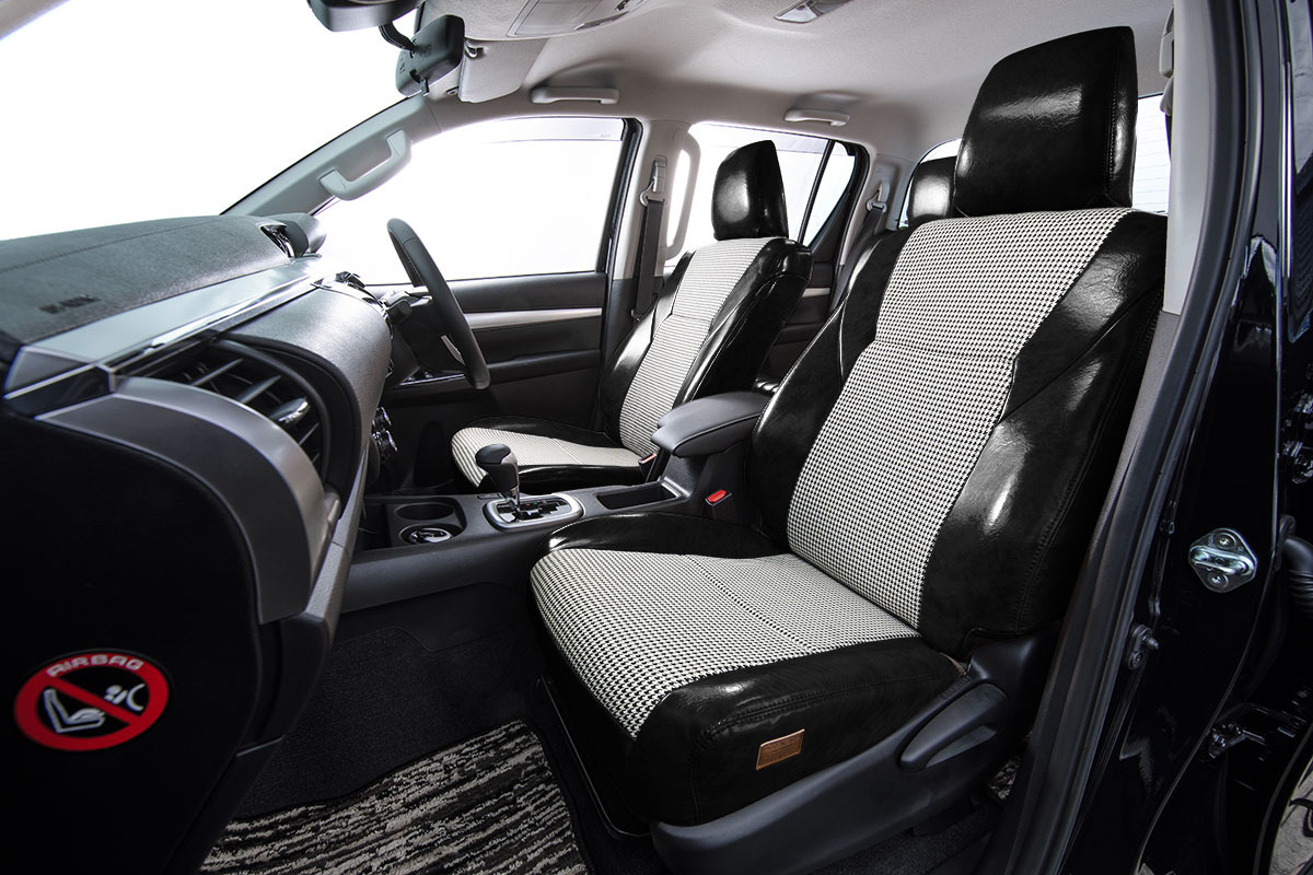 シートカバー  アンティーク千鳥　ブラック