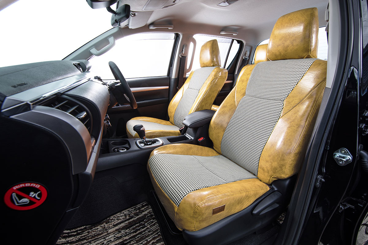 シートカバー  アンティーク千鳥　クリームイエロー