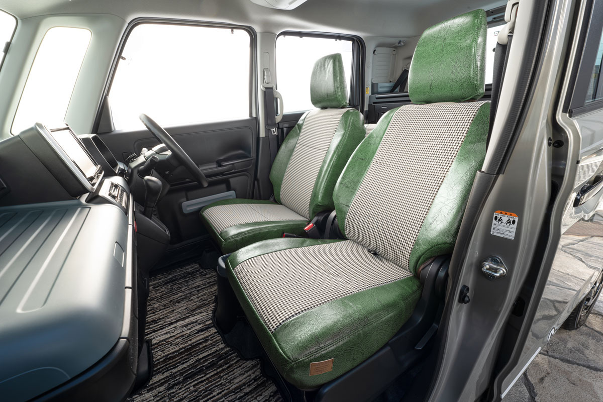 シートカバー  アンティーク千鳥　クリームイエロー