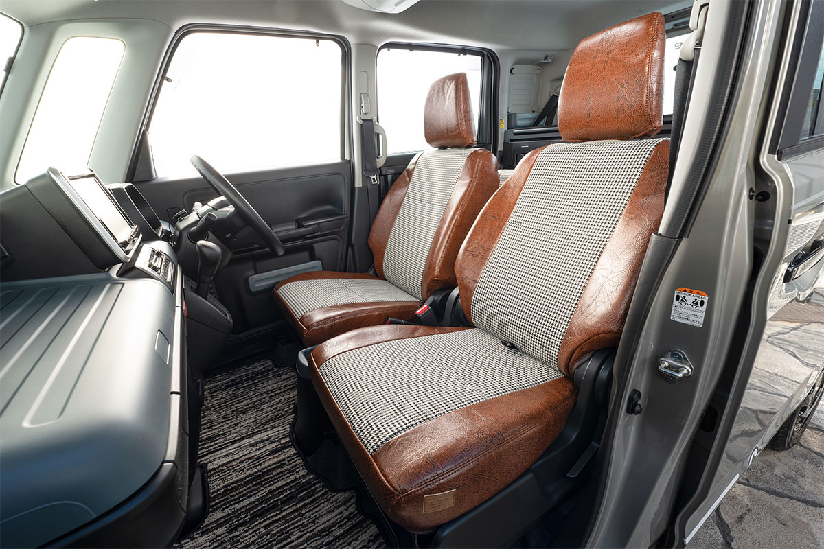 シートカバー  アンティーク千鳥　ブラウン