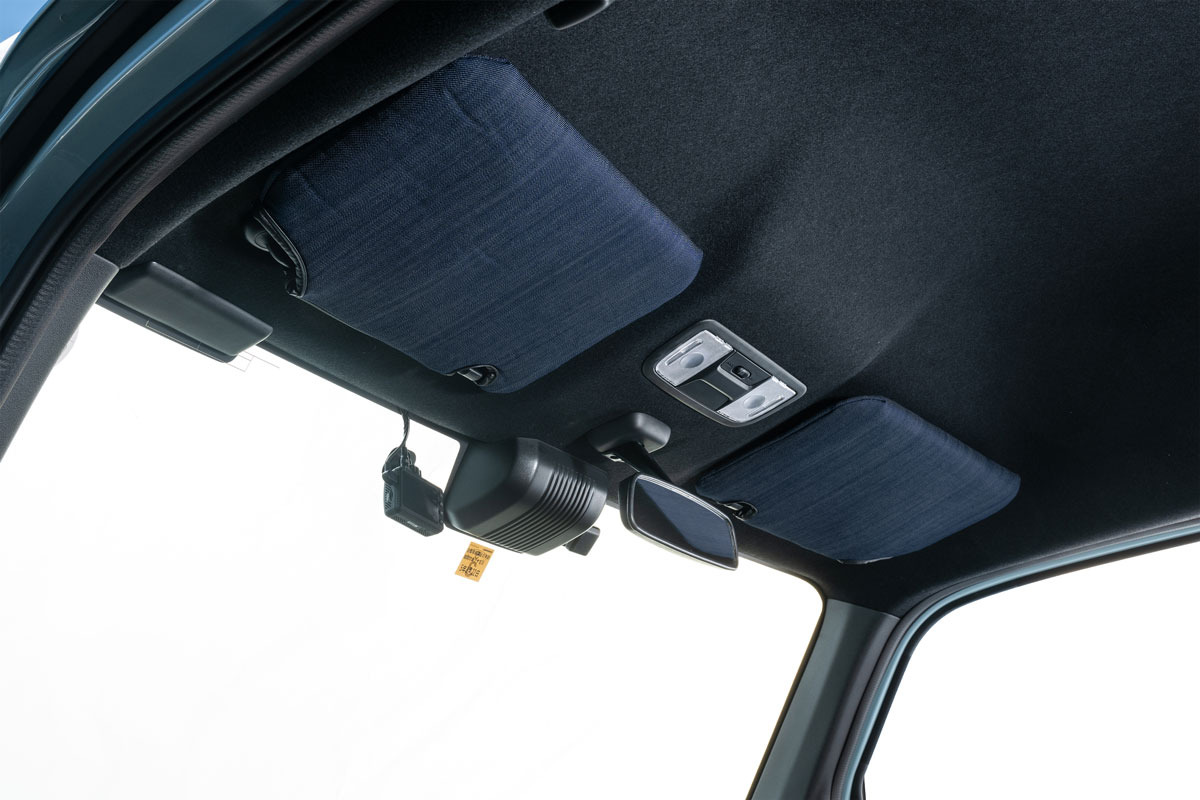 N-VAN サンバイザーカバー アンティーク 　デニムデザイン　インディゴブルー