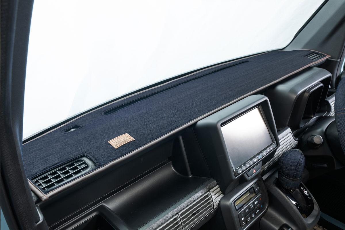 N-VAN ダッシュボードマット　 アンティーク　デニムデザイン　インディゴブルー