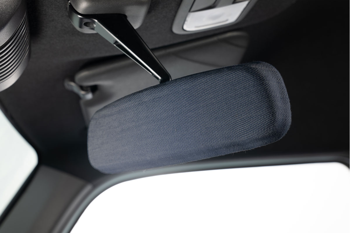 【N-VAN専用 】ルームミラーカバー アンティーク　デニムデザイン　インディゴブルー