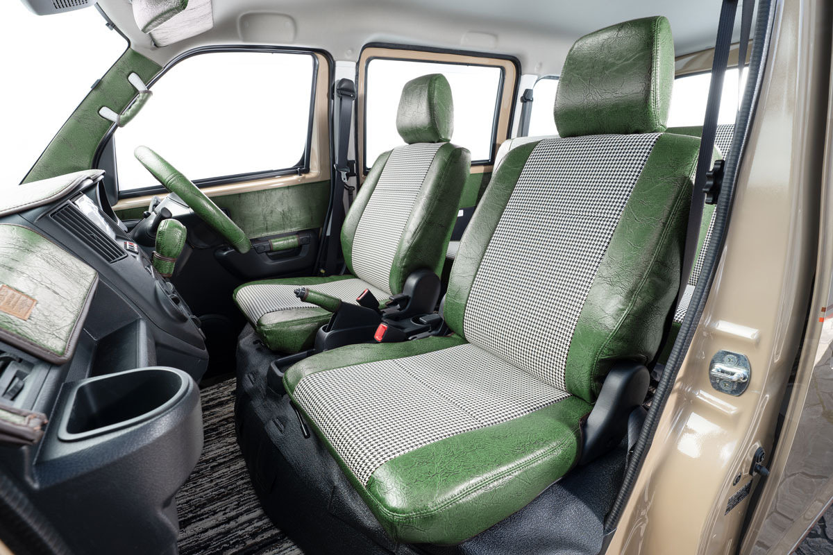 シートカバー  アンティーク千鳥　モスグリーン