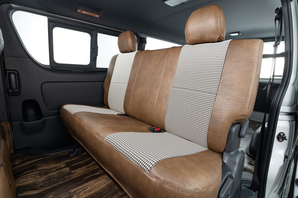 シートカバー  アンティーク千鳥　ヴィンテージモカ