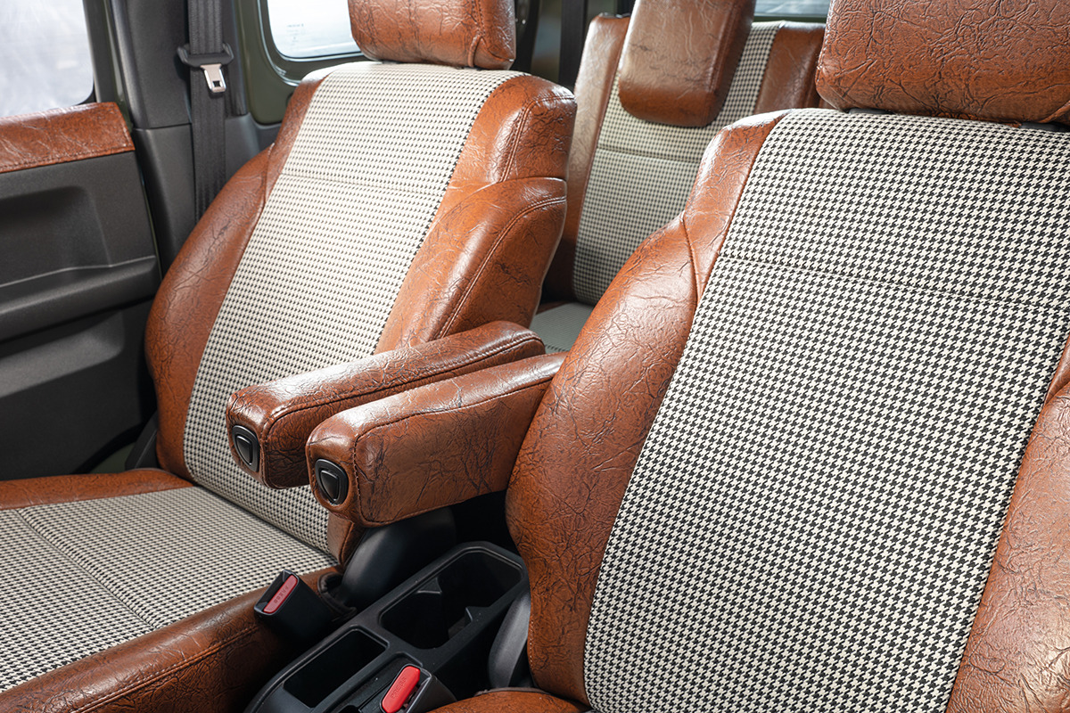 シートカバー  アンティーク千鳥　ブラウン