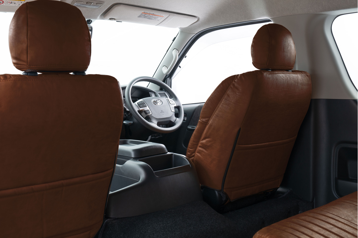 200ハイエース ワゴン(T060-PW5) シートカバー クラシック ブラウン 4列車1台全席分