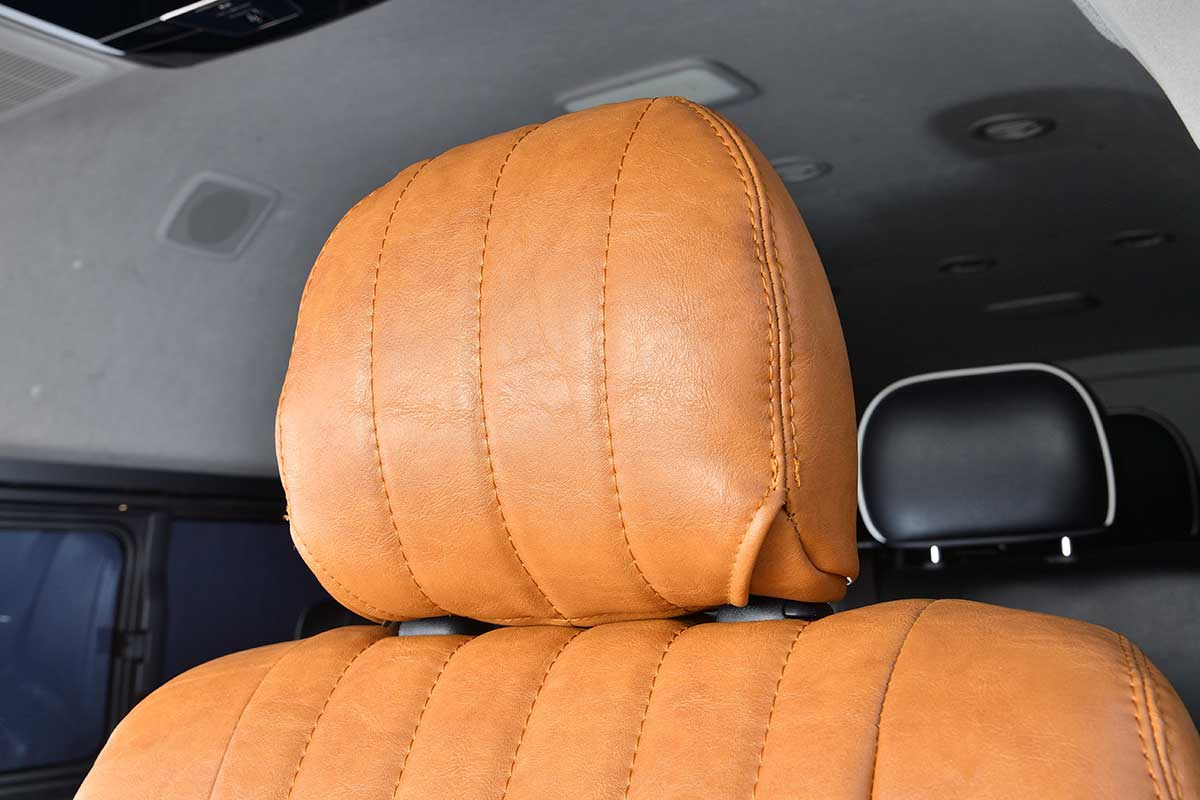 200ハイエース ワゴン(T060-PW5) シートカバー クラシック ブラウン 4列車1台全席分