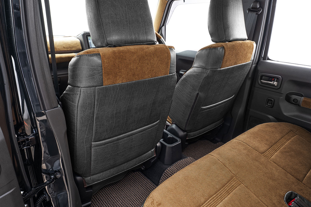 シートカバー  アンティークコーデュロイ ブラウンxヴィンテージブラック