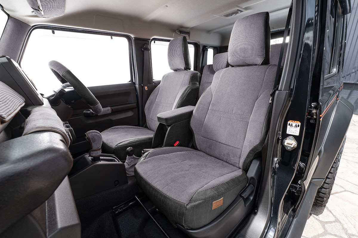 シートカバー  アンティークコーデュロイ グレーxヴィンテージブラック