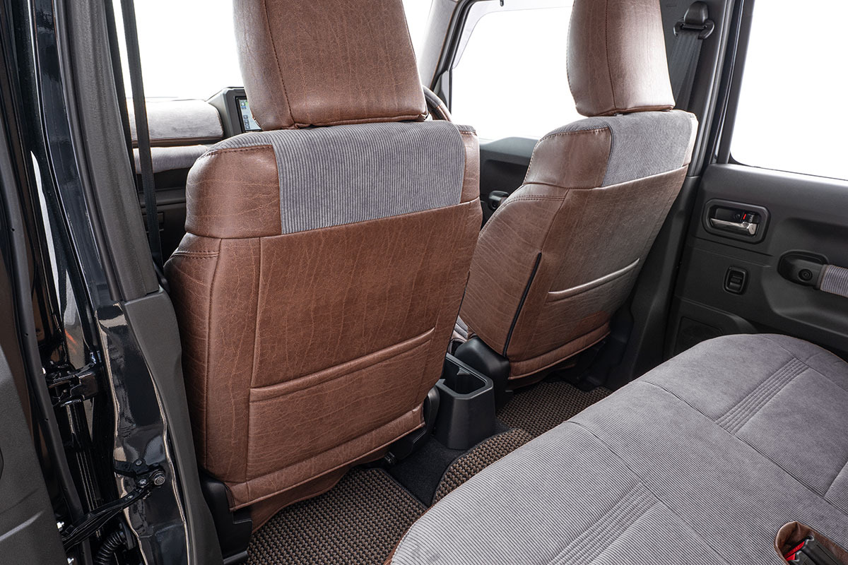 -シートカバー  アンティークコーデュロイ グレーxヴィンテージブラウン