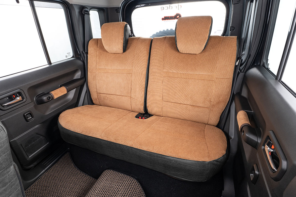 シートカバー  アンティークコーデュロイ キャメルxヴィンテージブラック