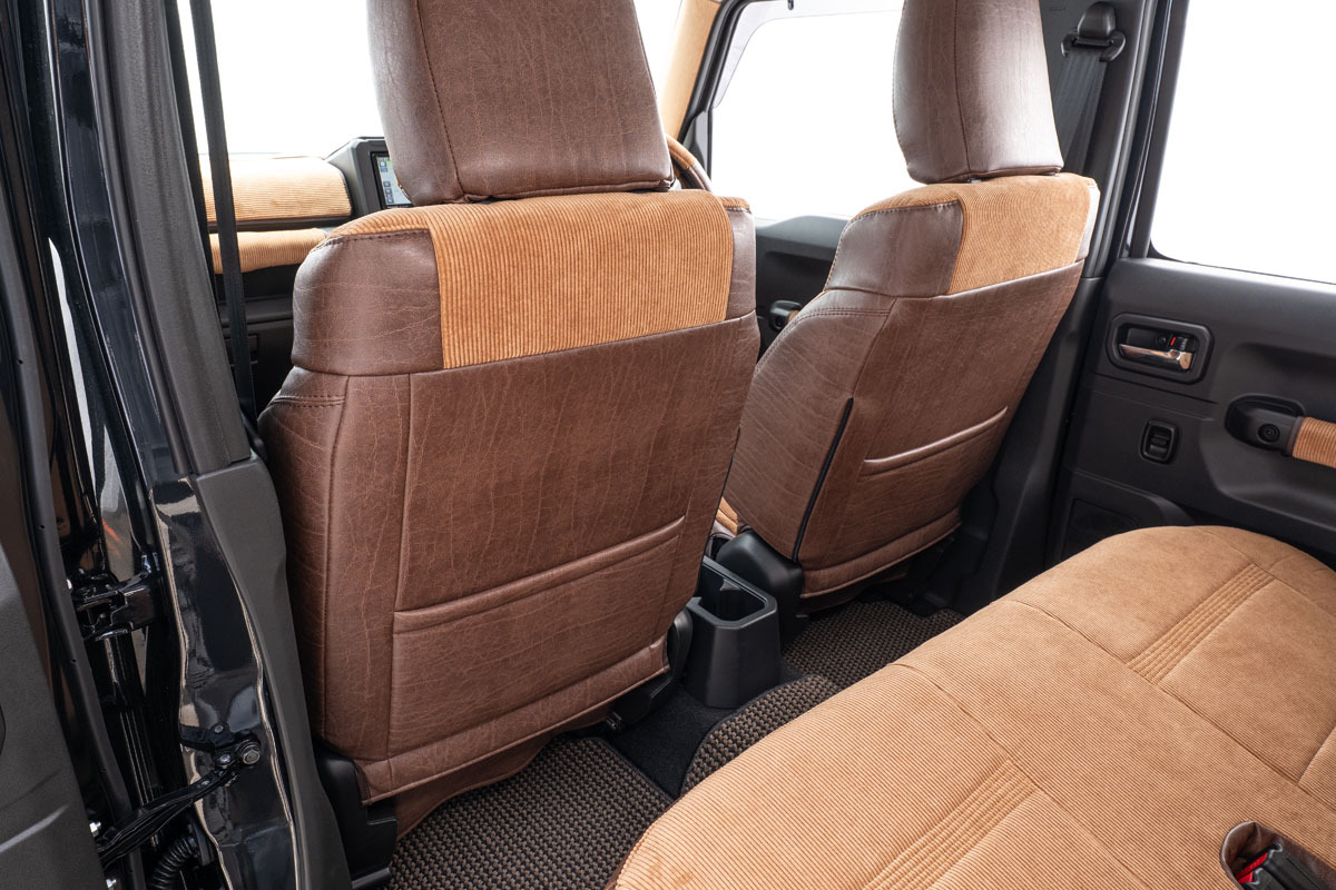 シートカバー  アンティークコーデュロイ キャメルxヴィンテージブラウン