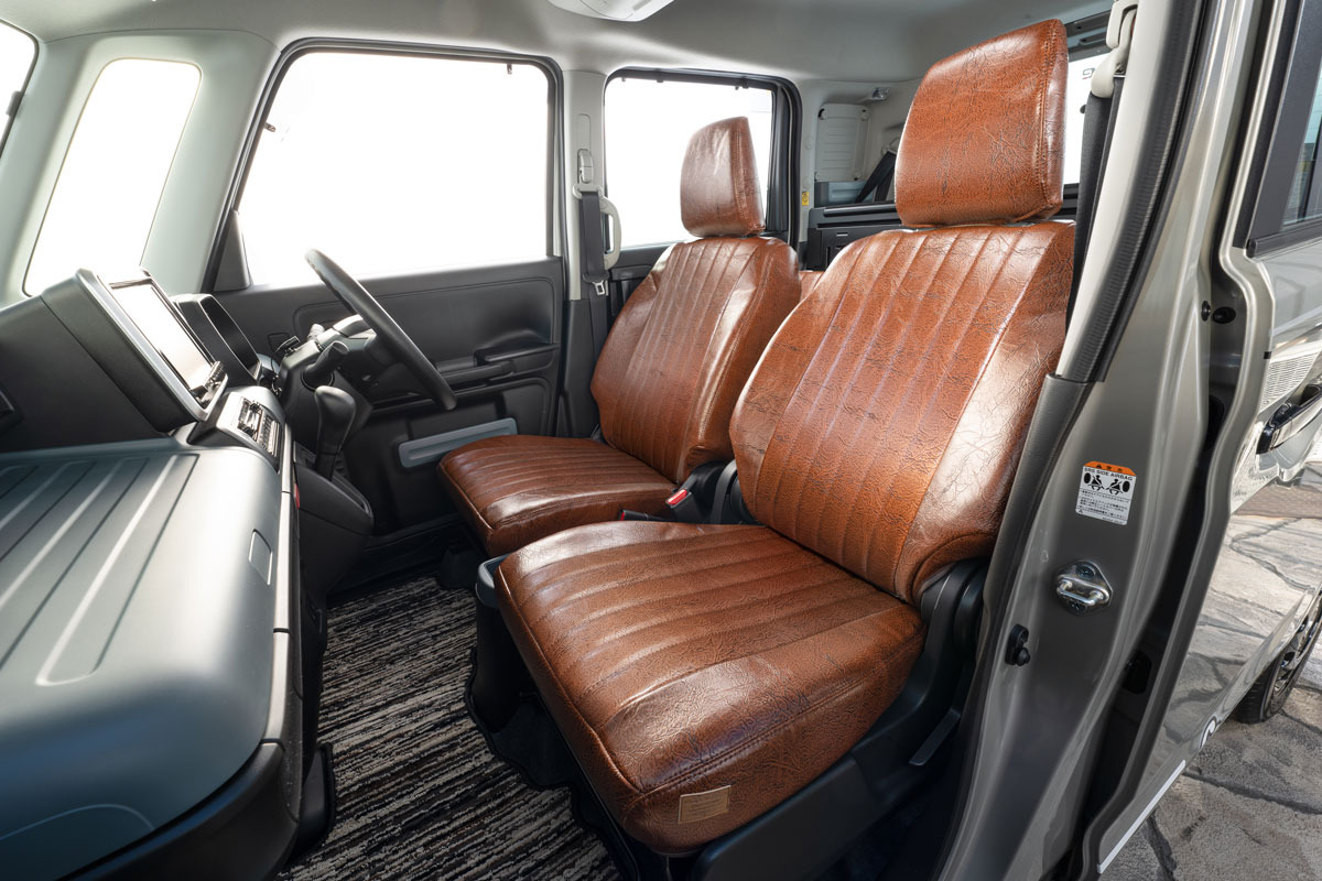 スペーシアベース　 シートカバー  アンティークデザインS　ブラウン