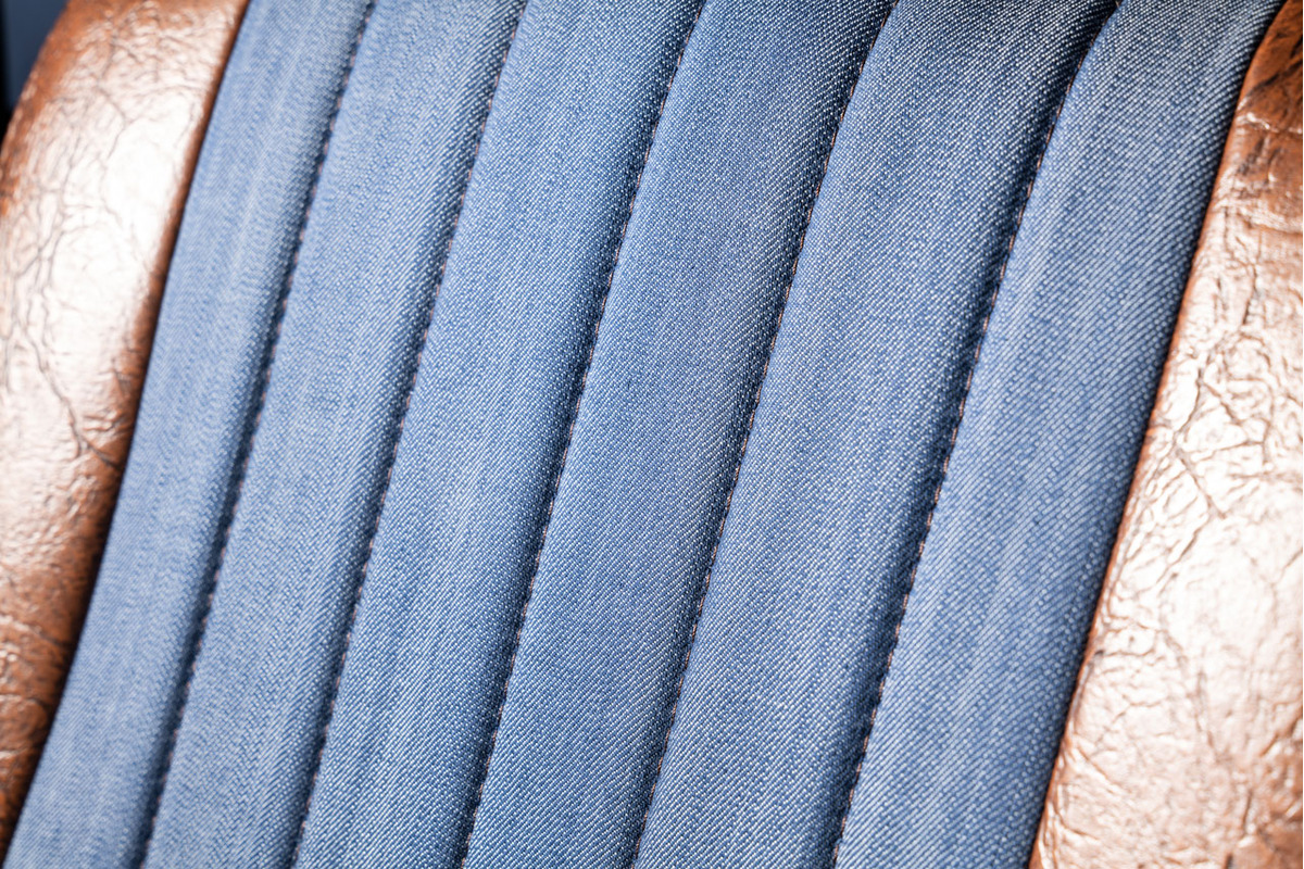 【アウトレット数量限定】LA900S/LA910Sタフト(D130-A) シートカバー アンティークデニム ブルー/アンティークブラウン 2列全席分