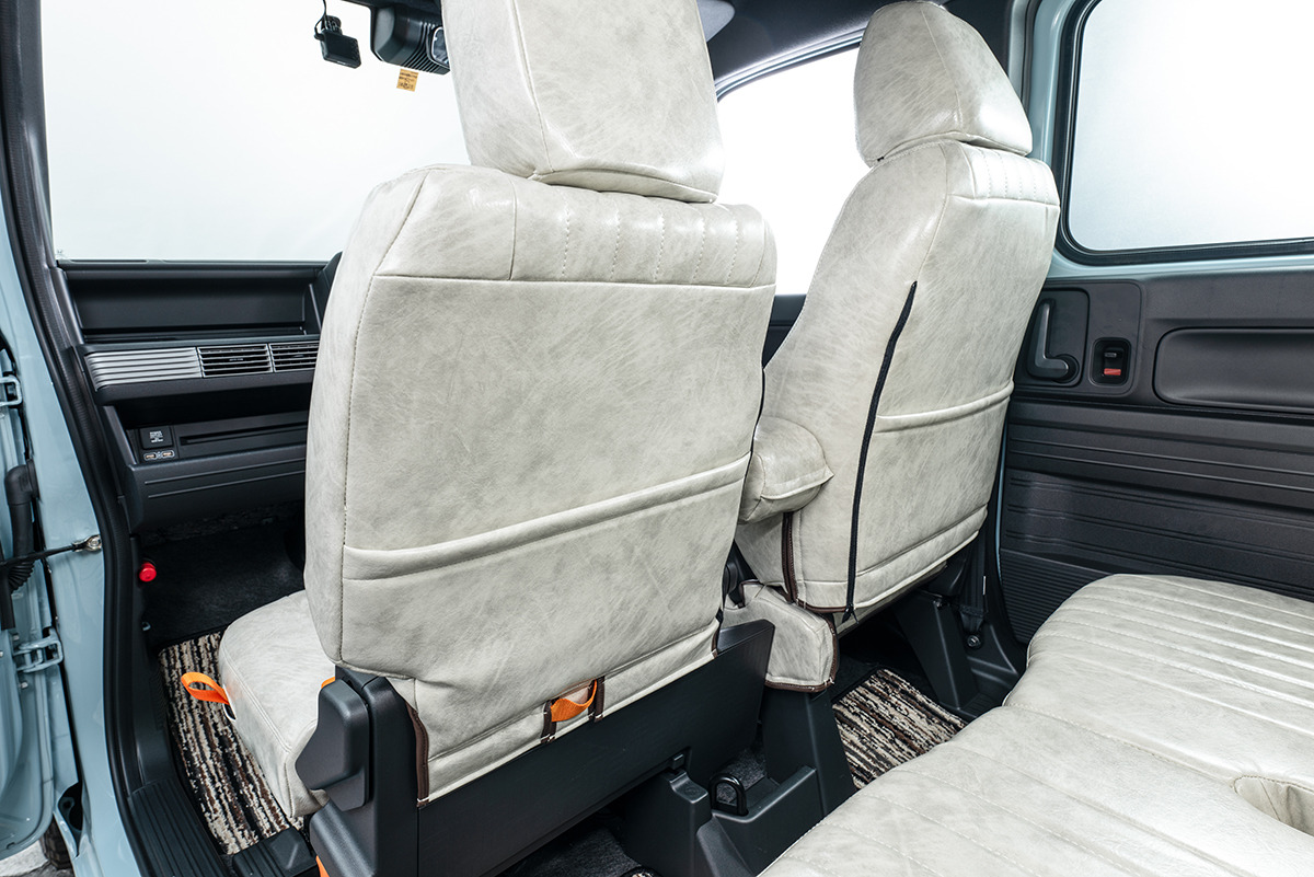 N-VAN シートカバー アンティークデザインS　シート背面デザイン