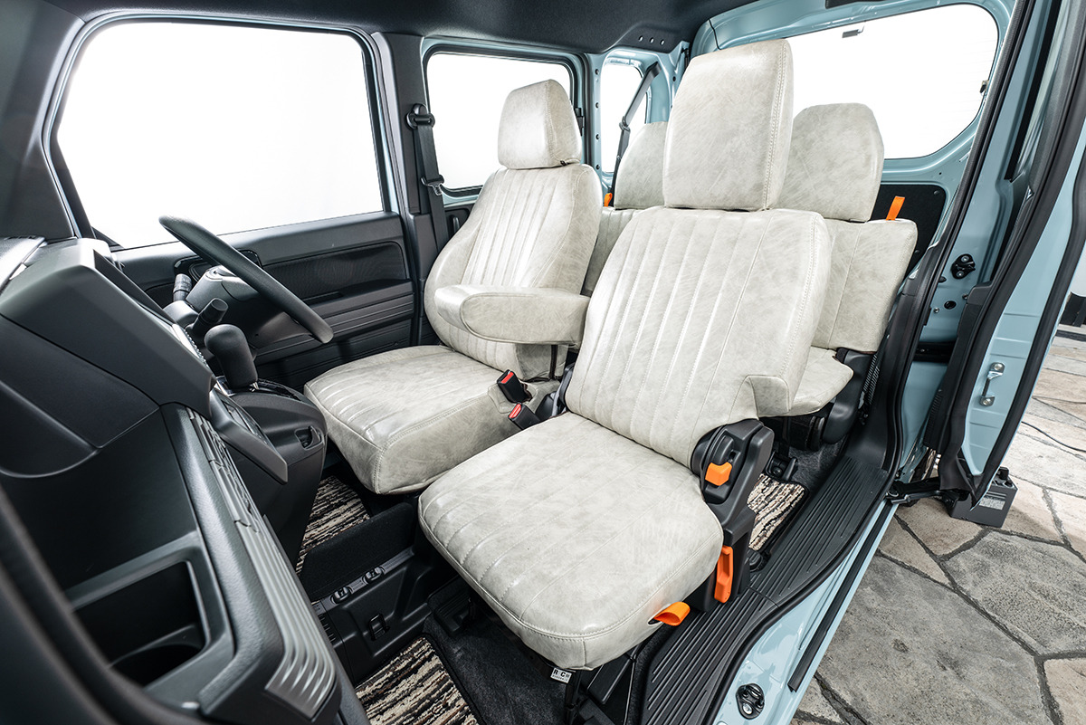 N-VAN シートカバー  アンティーク　ホワイトスモーク