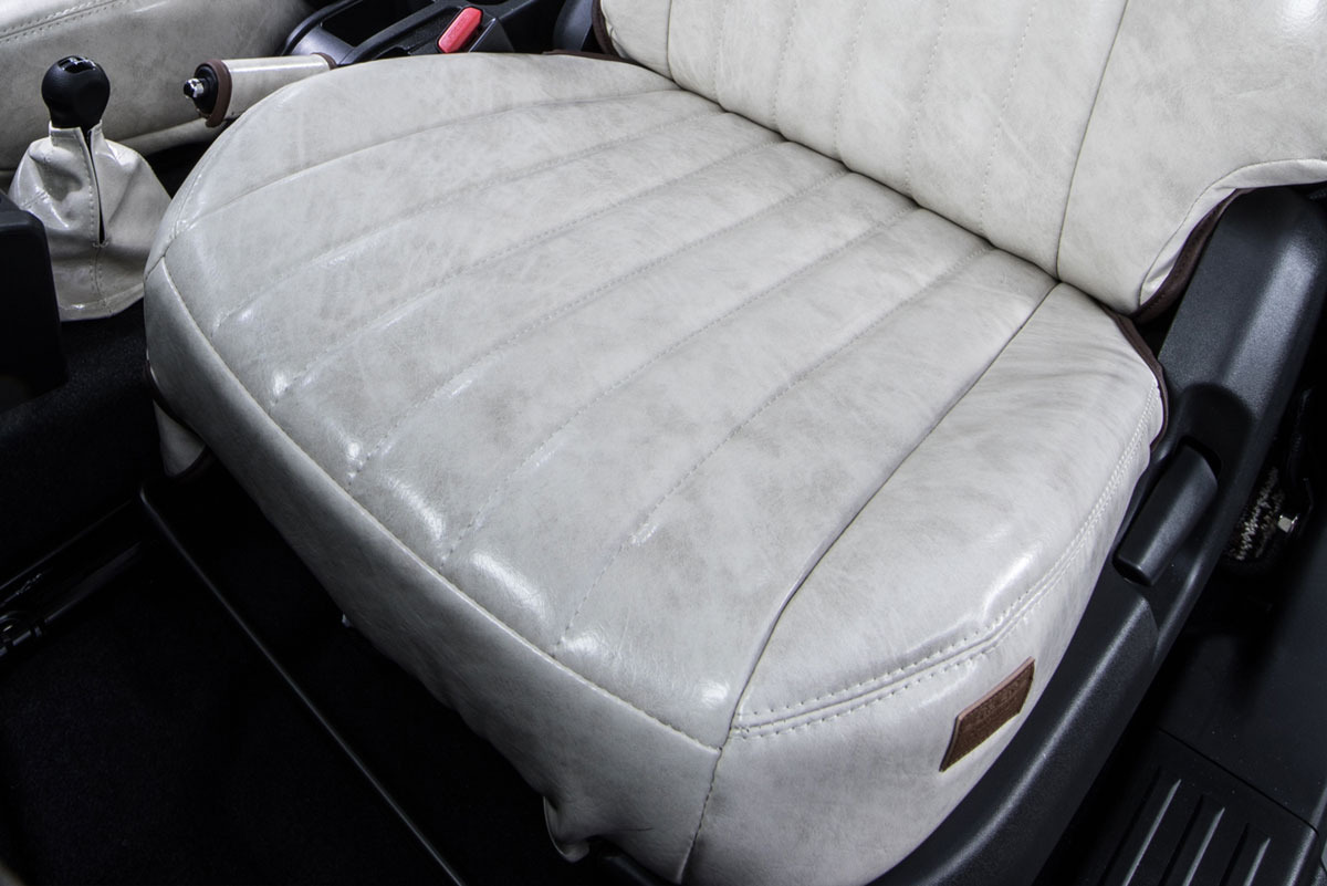 ジムニーJB64　シートカバー  アンティークデザインS　細部ジムニーJB64　シートカバー  アンティークデザインS