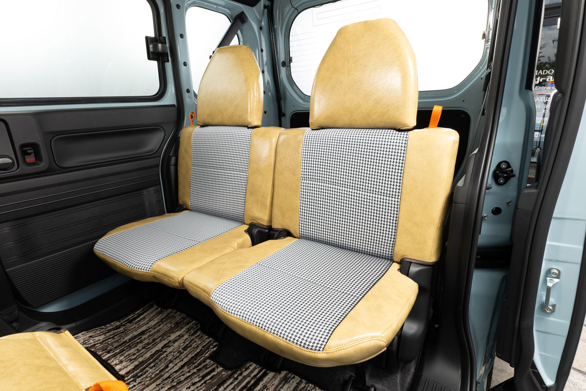 シートカバー  アンティーク千鳥　クリームイエロー