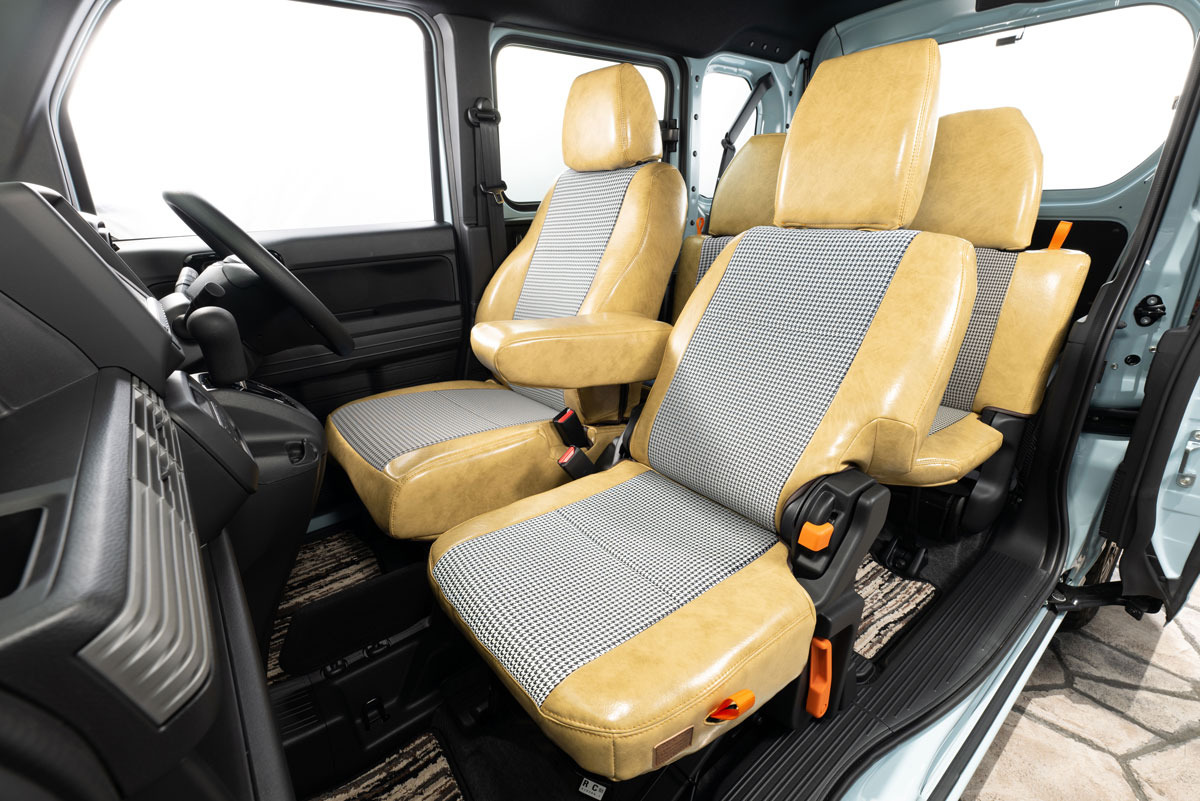 シートカバー  アンティーク千鳥　クリームイエロー