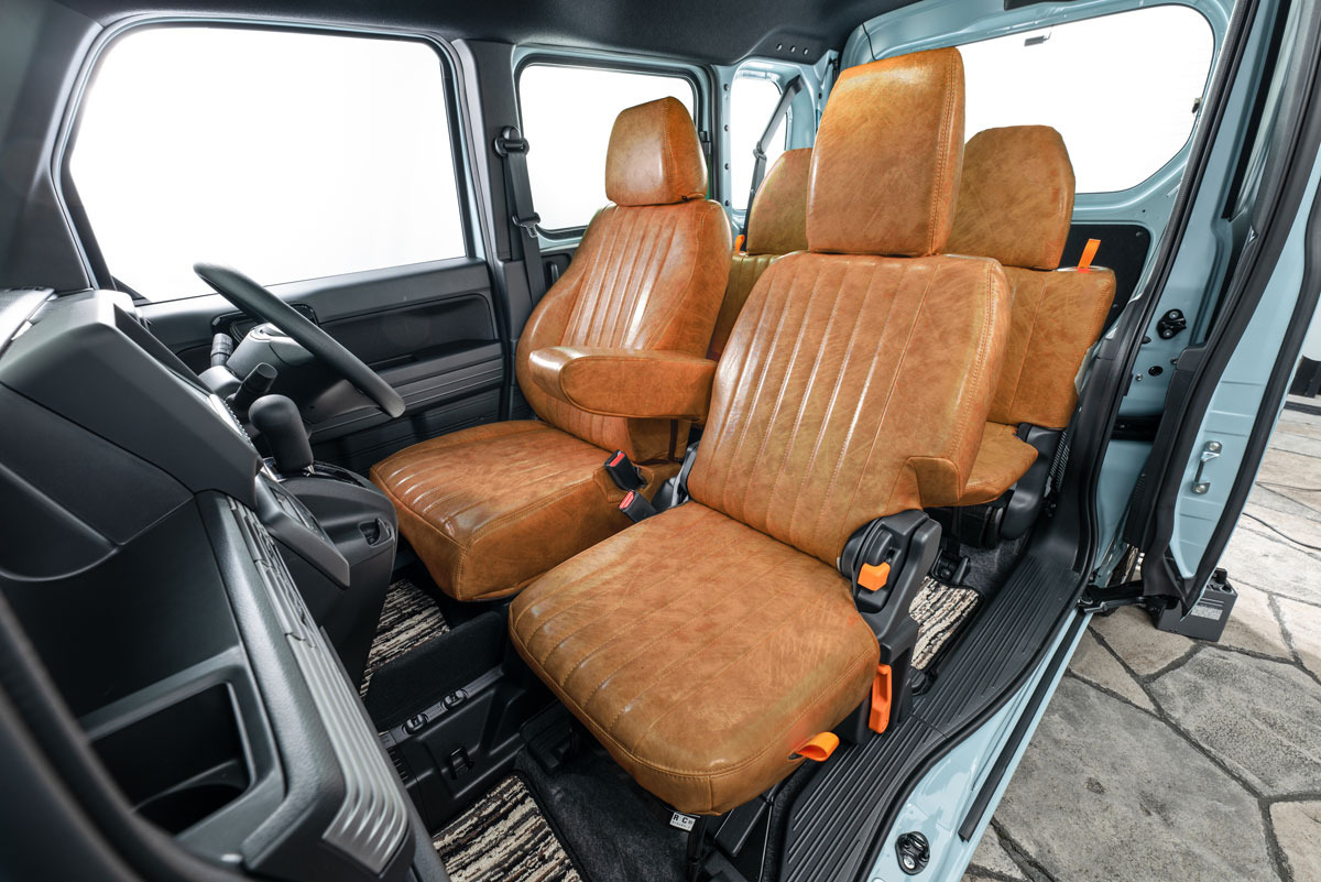 N-VAN シートカバー  アンティーク　キャメル