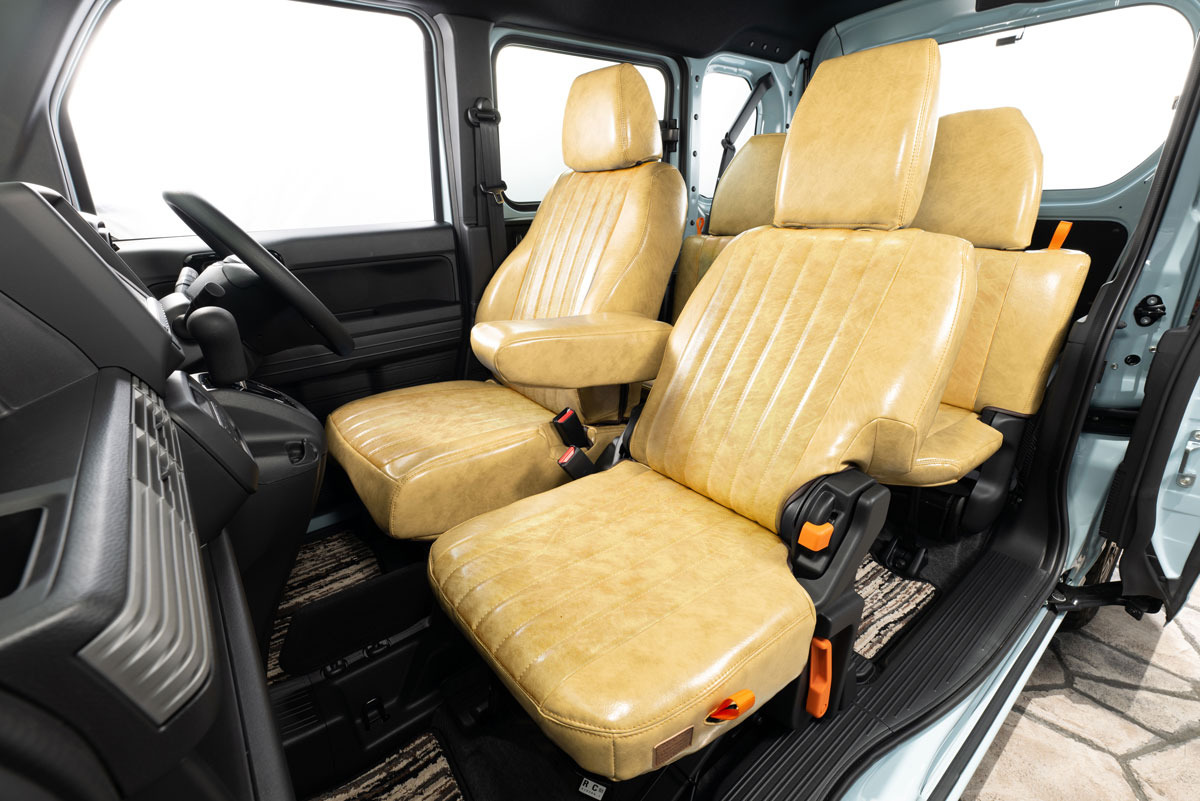 N-VAN シートカバー  アンティーク　クリームイエロー